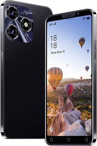 3G Mobile Phone, 5.0'' Screen, Android 9.0 OS,16GB ROM (SD to 128GB), Dual SIM Dual Cameras，Face ID Unlocked Cell Phones (Black) in Kuwait