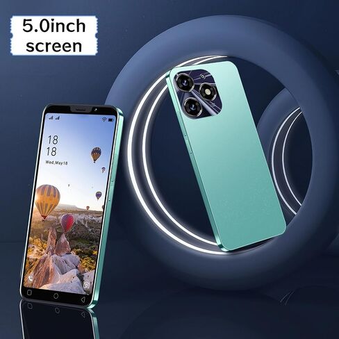 3G Mobile Phone, 5.0'' Screen, Android 9.0 OS,16GB ROM (SD to 128GB), Dual SIM Dual Cameras，Face ID Unlocked Cell Phones (Black) in Kuwait