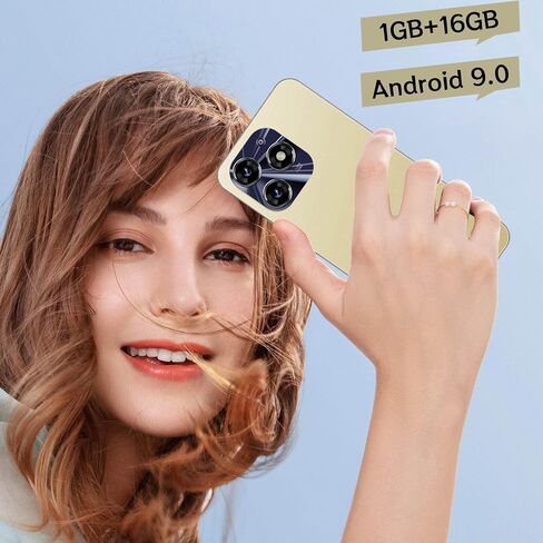 3G Mobile Phone, 5.0'' Screen, Android 9.0 OS,16GB ROM (SD to 128GB), Dual SIM Dual Cameras，Face ID Unlocked Cell Phones (Black) in Kuwait