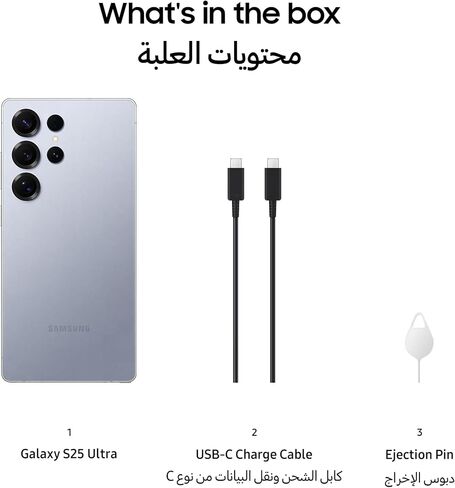 Samsung Galaxy S25 Ultra 5G SM -S938B/DS 256GB 12GB مصنع SIM مزدوج SIM غير مؤمن GSM ، 6.9 "120Hz شاشة AMOLED ، 200 ميجابكسل كاميرا - الإصدار الدولي (التيتانيوم الفضة الأزرق) in Saudi Arabia