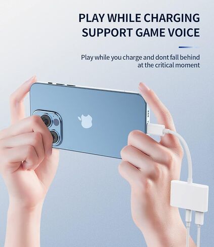 Lightning to 3.5 مم محول سماعة رأس (2pack) 3in1 لـ iPhone aux dongle Dongle for Apple MFI Certified 11 12 13 14 Pro Max 8 Plus XR for iPad Music Adaptad Cord Audio Charger Cable in Kuwait