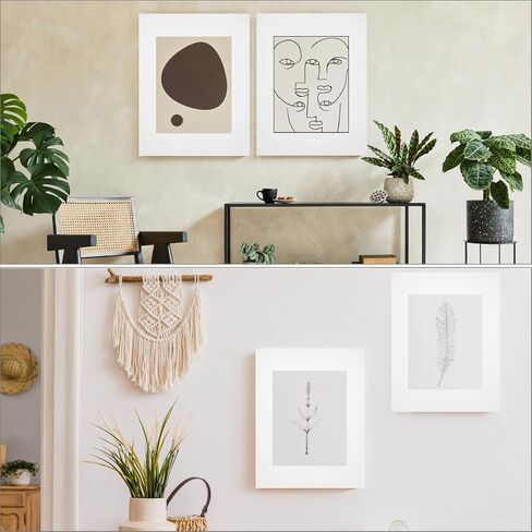 Qwork 11x14 MAT Bevel Cut for 8x10 Photos ، 25 pack pack phict frame mats ، bevel cut matte لعرض صورة فنية in Saudi Arabia