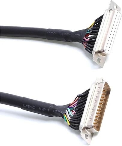 1Pcs DB25 DB15 DB9 Serial Port Terminal with with Line Number Line RS232 485 COM Male Female PVC Shield Electric Cable Connector(DB9 Female with Skin,100cm) in Saudi Arabia