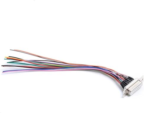 1Pcs DB25 DB15 DB9 Serial Port Terminal with with Line Number Line RS232 485 COM Male Female PVC Shield Electric Cable Connector(DB9 Female with Skin,100cm) in Saudi Arabia
