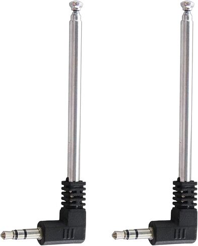 2pcs 3.5mm Telescopic FM Radio Attenna 4 أقسام متداخلة Mini FM Radio Hougerenna 9.76 Inch for AV Audio Video Home Theater Receiver Mobile Phone Radio Stereo in Kuwait