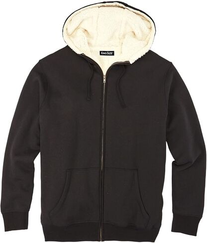 KingSize Men's Big & Tall Sherpa-Lined Fleece Zip Hoodie Fleece Jacket in Saudi Arabia