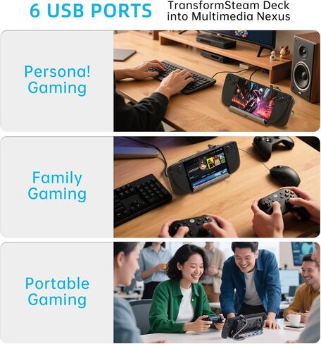 12-in-1 Dual-Fan Docking Station for Steam Deck/ROG Xbox Ally/Switch in Kuwait