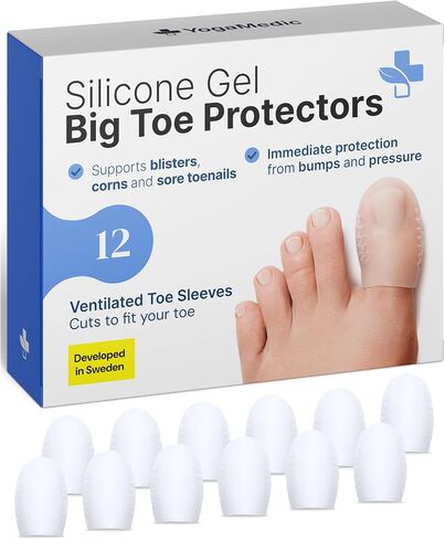 YOGAMEDIC® Toe Spacers Toe Separators for Overlapping Toes 4 Pcs- Improved Silicone Bunion - 0% BPA, One-size for Women & Men in Saudi Arabia