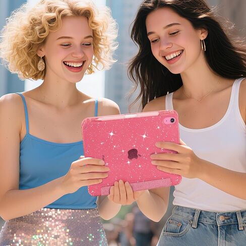 Akkerds لـ iPad A16 Case الجيل 11 11 بوصة 2025 - لجيل الجيل العاشر iPad 10.9 بوصة 2022 مع حامل القلم الرصاص - غطاء واقعي Slim Trifold مع جهاز كمبيوتر محفوظ بلوري - وردي in Kuwait
