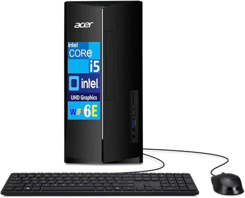 Acer Aspire TC-1785-UA92 Business Desktop (Intel I5-14400 ، 32GB DDR5 ، 4TB PCIE NVME SSD ، Intel UHD ، 300W PSU ، WIFI 6E ، Bluetooth 5.3 ، RJ-45 ، 2 HDMI ، Windows 11 Pro) in Kuwait