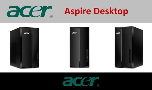 Acer Aspire TC-1785-UA92 Business Desktop (Intel I5-14400 ، 32GB DDR5 ، 4TB PCIE NVME SSD ، Intel UHD ، 300W PSU ، WIFI 6E ، Bluetooth 5.3 ، RJ-45 ، 2 HDMI ، Windows 11 Pro) in Kuwait