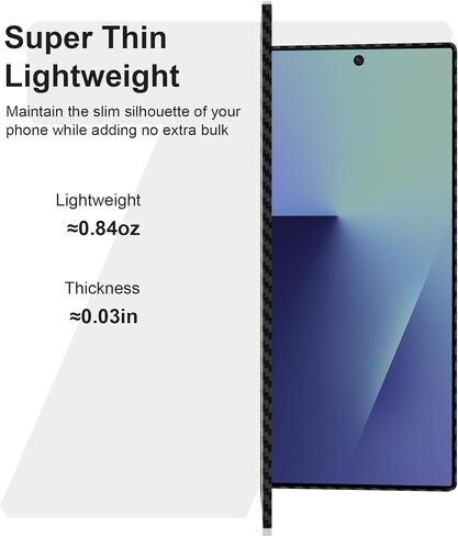 علبة ألياف كربون رفيعة ورقيقة متوافقة مع Samsung Galaxy Z Fold 7 ، 1500d ألياف الألياف Z lovatevived مع Magsafe ، Twill Black Black Matte [غير مطبوع] in Saudi Arabia