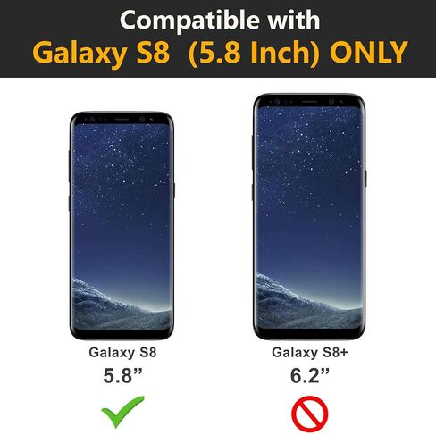 Samsung Galaxy S8 Case, Full Body Bumper Case Built-in Screen Protector Slim Clear Shock-Absorbing Dustproof Lightweight Cover Case for Samsung Galaxy S8 (Grey/Clear) in Saudi Arabia