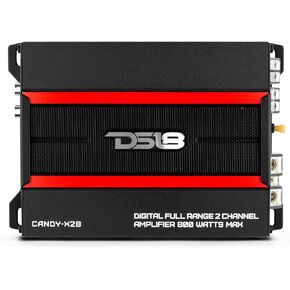 DS18 Candy -X2B Amplifier in Black - Class D ، 2 قنوات ، 800 واط كحد أقصى ، الرقمية ، 2/4 أوم - لا تضحي بالمساحة من أجل السلطة - مضغوط مصغرة أمبلير للمتحدثين في نظام صوت السيارة (متجدد) in Kuwait