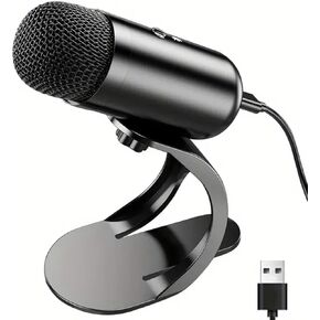 Microphone Tangxi USB مع ميكروفون مكثف على سطح المكثف السريع لتسجيل الألعاب ، 360 صورة صوت متعددة الاتجاهات مع حامل in Saudi Arabia