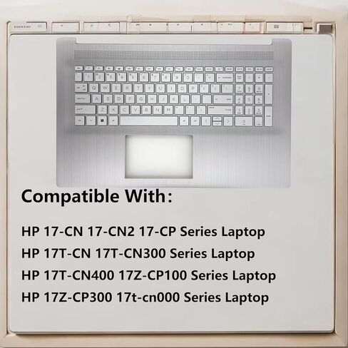Replacement Upper Case Palmrest Top Cover Keyboard for HP 17-CN2 17-CP2 17T-CN000 17T-CN300 17T-CN400 17Z-CP000 17Z-CP100 17Z-CP300 Series Laptop M50458-001 (Without Backlit) in Saudi Arabia