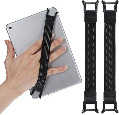 2pcs Mobile Phone Security Hand Strap Holder 7.8''-13'' Security Hand Grip Phone Accessory High-Elasticity Bands for Tablet PC One-Handed Operation No Dropping Strap Universal Elastic Bundle Grip Belt in Saudi Arabia