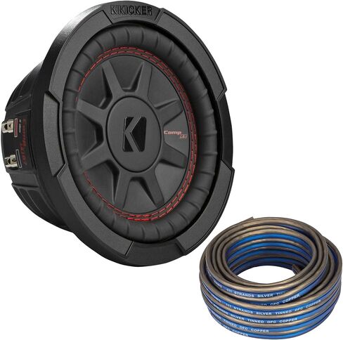 KICKER 48CWRT674 CompRT 6.75" Subwoofer, DVC, 4-ohm - Includes Speaker Wire in Saudi Arabia
