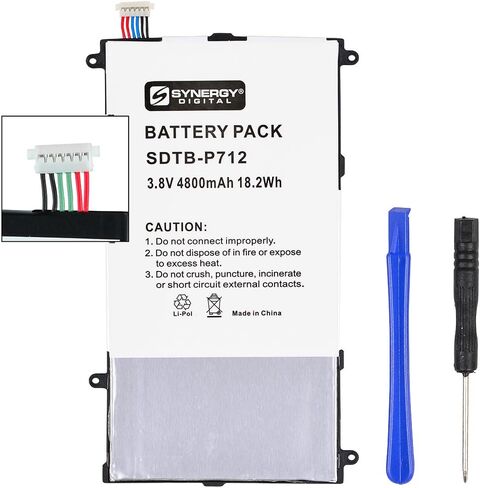 Synergy Digital Tablet Batteries, Compatible with Samsung T4800E Tablet Batteries (Li-Pol, 3.8V, 4800 mAh), Set of 4 in Saudi Arabia