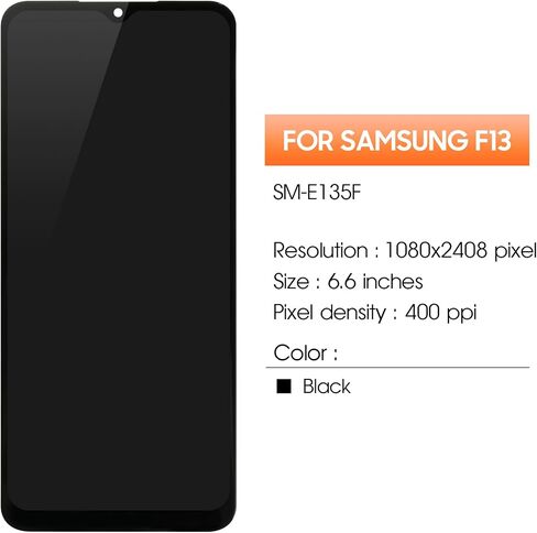 لاستبدال شاشة Samsung Galaxy F13 لـ Samsung F13 LCD Display SM-E135F SM-E135F/DS LCD Digitizer Touch Screen Assembly Part مع أدوات in Kuwait