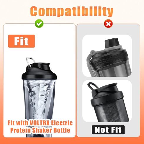 8PCS Gasket Replacement for VOLTRX Electric Protein Shaker Bottle 24oz, Silicone Water Bottle Sealing Ring Gaskets Seal Accessories Leak-Proof,Replacement Seal Part for Spout Lid BPA-Free in Saudi Arabia