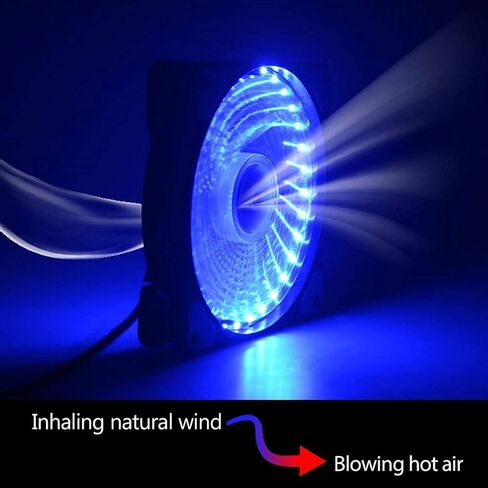 Mute 12cm 33 LEDs RGB Light Cooling Fan Heatsink for Computer PC Case Computer Cooling Fan(C) in Saudi Arabia