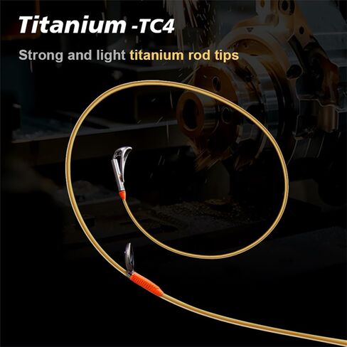 Purelure Titanium-T Ultralight Fishing قضيب الغزل والصب لسمك سمك السلمون المرقط ، وقضيب BFS من ألياف الكربون 2PCs ، و Titanium Tip & Guides ، ومقبض Cork ، و 5-6 قدم قضيب Xul ، وعمل سريع/معتدل in Kuwait