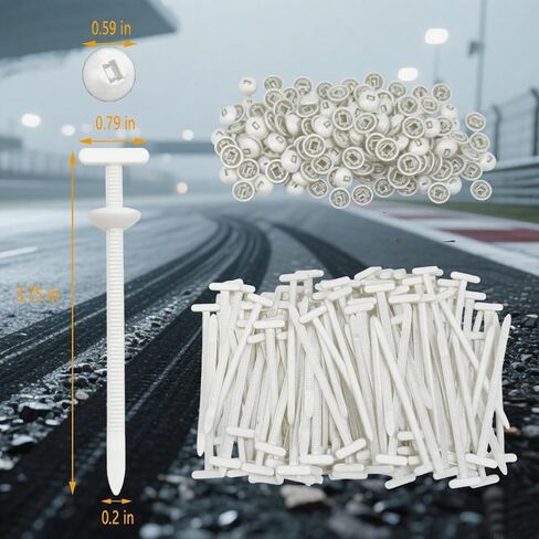 100 PCS Nylon Universal Cable Tie Buckle - علاقات جديدة من نايلون Zip متعددة الوظائف ، Flate Snap -ziptie Pumper Retainer Fender Liner Door Panener （White） in Saudi Arabia