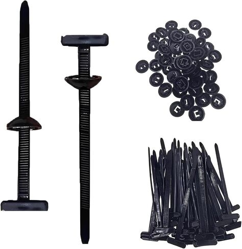 100PCS Nylon Universal Cable Tie Buckle, Zip Ties Heavy Duty with Pin & Button Design, Car Daily Repair, Applicable Toengine Lower Guard Plates, Fenders, Plastic Cable Ties Tool Fasteners Car Bod ﻿ in Saudi Arabia