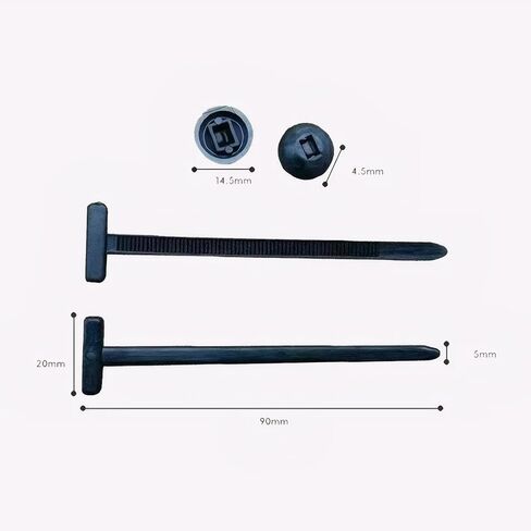 20pcs Black Nylon Cable Tie Buckle – Self-Locking Fasteners with Pin & Button, UV Resistant for Car Daily Fixing & Plastic Tie Applications(20) in Kuwait