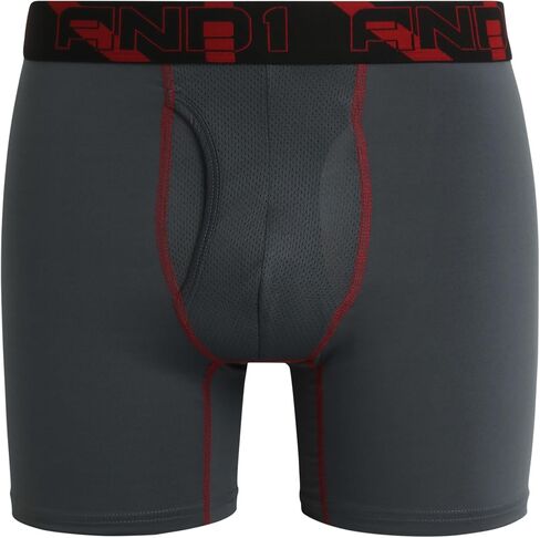 AND1 Men's Underwear Boxer Briefs - 10 Pack Performance Stretch Compression Boxers for Men with Functional Fly Pouch (S-3XL) in Saudi Arabia