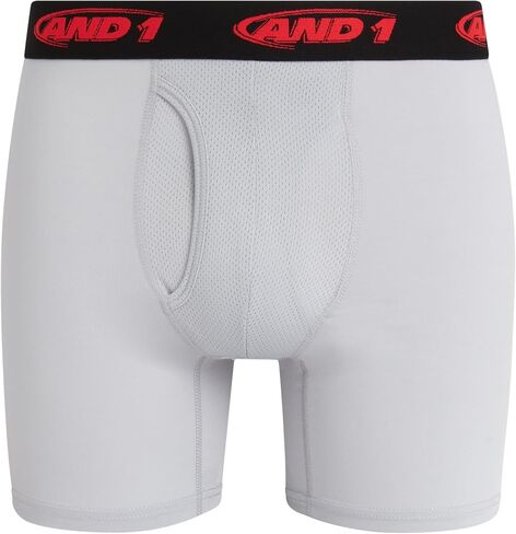 AND1 Men's Underwear Boxer Briefs - 10 Pack Performance Stretch Compression Boxers for Men with Functional Fly Pouch (S-3XL) in Kuwait
