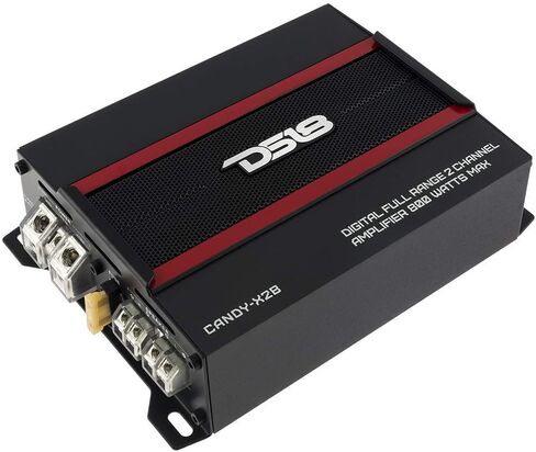 DS18 Candy -X2B Amplifier in Black - Class D ، 2 قنوات ، 800 واط كحد أقصى ، الرقمية ، 2/4 أوم - لا تضحي بالمساحة من أجل السلطة - مضغوط مصغرة أمبلير للمتحدثين في نظام صوت السيارة (متجدد) in Kuwait