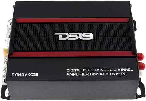 DS18 Candy -X2B Amplifier in Black - Class D ، 2 قنوات ، 800 واط كحد أقصى ، الرقمية ، 2/4 أوم - لا تضحي بالمساحة من أجل السلطة - مضغوط مصغرة أمبلير للمتحدثين في نظام صوت السيارة (متجدد) in Kuwait