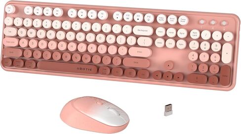 Xubotie Wireless Keyboard و Mouse Combo ، 104-IDELL COLLULLEAL KEYCAP ، تخطيط QWERTY ، 2.4 جيجا هرتز ، زر الطاقة ، تشغيل PLUCT لجهاز الكمبيوتر المحمول للكمبيوتر (الأزرق) in Kuwait