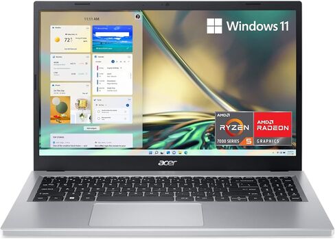 Acer Aspire 3 A315-24P-R2AG Slim Laptop | 15.6 "عرض IPs الكامل | AMD Ryzen 5 7520U معالج رباعي النواة | AMD Radeon Graphics | 8GB LPDDR5 | 512GB NVME SSD | WI-FI 5 | Windows 11 Home (متجدد) in Saudi Arabia