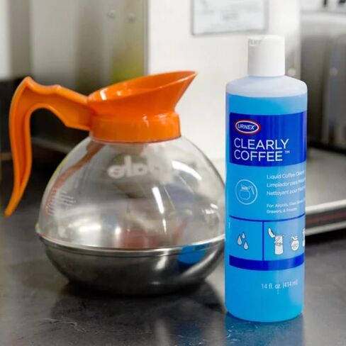 Urnex Clearly Coffee Pot Cleaner - 3 Pack - Made in The USA - French Press Liquid Cleaner for Glass Bowls Airpots Satellite Brewers and Thermal Servers Removes Coffee Oils in Saudi Arabia