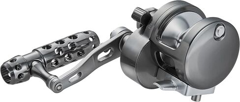 Slow Pitch Jigging Reel, 2-Speed Lever Drag, 14kg/30lbs, Gear Ratio 4.5:1 or 2.1:1, Right-Handed, Saltwater Fishing, Trolling Big Game Conventional Reel, CNC Machined Aluminum in Kuwait