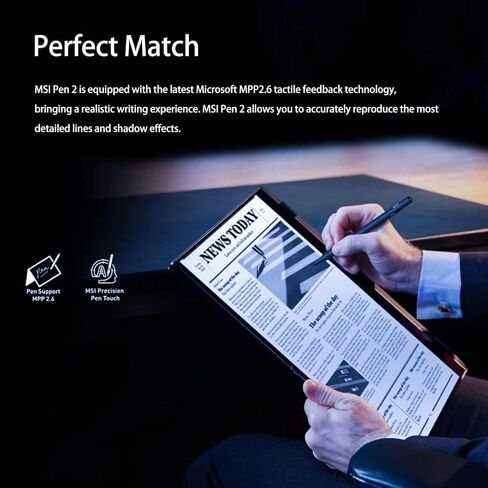 MSI Summit A16 2-in-1 AI Copilot+ PC Business Business Captop ، 16 "QHD+ 2560 X 1600 165Hz Touchnen ، AMD RYZEN AI 9 365 ، 32GB LPDDR5X ، 2TB SSD ، AMD RADEON 880M ، WIFI 7 ، Pissionprint ، Win11 in Saudi Arabia