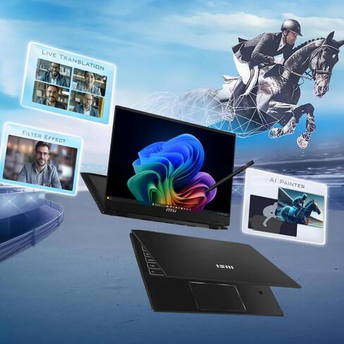 MSI Summit A16 2-in-1 AI Copilot+ PC Business Business Captop ، 16 "QHD+ 2560 X 1600 165Hz Touchnen ، AMD RYZEN AI 9 365 ، 32GB LPDDR5X ، 2TB SSD ، AMD RADEON 880M ، WIFI 7 ، Pissionprint ، Win11 in Saudi Arabia