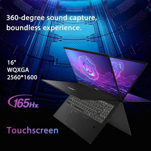 MSI Summit A16 2-in-1 AI Copilot+ PC Business Business Captop ، 16 "QHD+ 2560 X 1600 165Hz Touchnen ، AMD RYZEN AI 9 365 ، 32GB LPDDR5X ، 2TB SSD ، AMD RADEON 880M ، WIFI 7 ، Pissionprint ، Win11 in Saudi Arabia