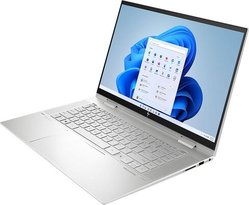HP Envy X360 2-in-1 15.6 "FHD Touch-Screen Captop | 11th Generation Intel Core I7-1195G7 | لوحة المفاتيح الخلفية | بصمة الإضاءة | Windows 11 Home (Silver ، RAM 16GB | 512GB SSD) in Kuwait