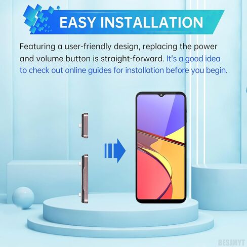 لزر الطاقة Samsung Galaxy S22 5G ، زر استبدال زر الاستبدال في وحدة التخزين على التبديل وزر المولود ، نموذج الاستبدال: SM-S901U SM-S901U1 Phantom Black in Saudi Arabia
