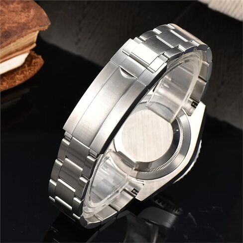 شاهد Case 40mm ثنائي الاتجاه الدوران الزجاج الياقوت يناسب حركة NH-34 تناسب 28.5-29mm أجزاء الأجزاء الشريحة باك سات in Kuwait