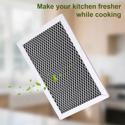 2pcs Microwave Filter Replacements, Microwave Charcoal Filter Freshens and Filters Kitchen Air Compatible with GE WB02X33061 / WB02X35687 in Saudi Arabia