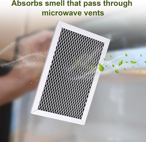 2pcs Microwave Filter Replacements, Microwave Charcoal Filter Freshens and Filters Kitchen Air Compatible with GE WB02X33061 / WB02X35687 in Saudi Arabia