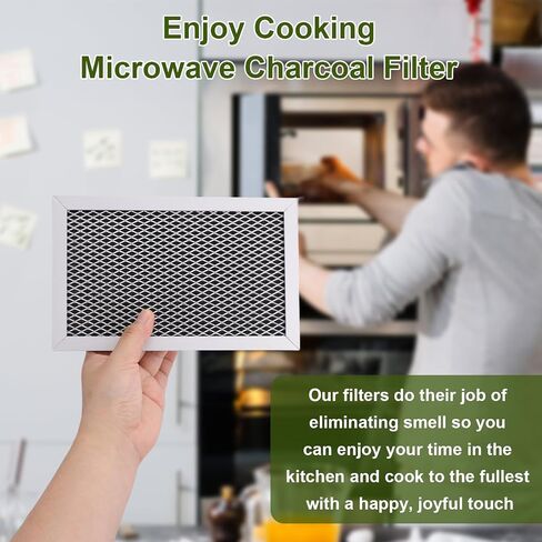 2pcs Microwave Filter Replacements, Microwave Charcoal Filter Freshens and Filters Kitchen Air Compatible with GE WB02X33061 / WB02X35687 in Saudi Arabia