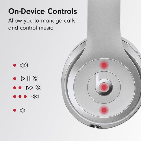 Beats Solo3 Wireless on -are سماعات الأذن - الفضة (نموذج 2024) (متجدد) in Saudi Arabia