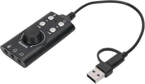 بطاقة صوت خارجية ، محول صوت USB C إلى 3.5 مم ، من النوع C إلى محول سماعة الرأس الميكروفون ، بطاقة صوت استريو خارجية لمغير صوت الهاتف المحمول ، التوصيل والتشغيل in Kuwait