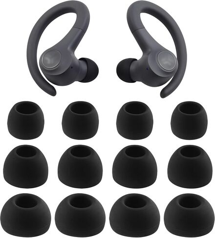 Replacement Silicone Ear Tips for JLab Go Sport+, JLab Go Air Sport, JLab Epic Air Sport ANC Gen 2, JLab Epic Air Sport ANC Wireless Earbuds, 6 Pairs (S/M/L, Black) in Saudi Arabia